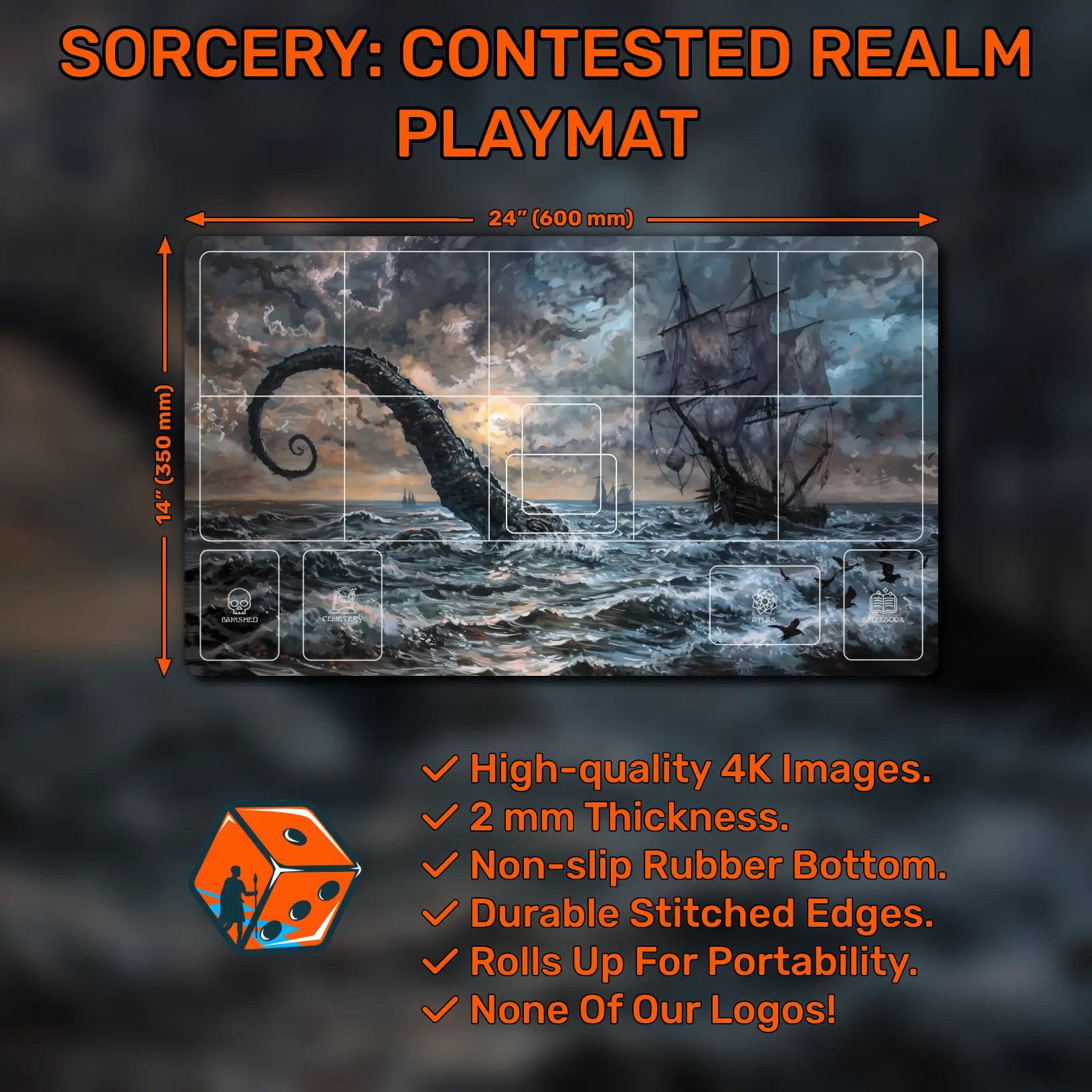 Sorcery: Contested Realm playmat, Into Battle, 24" x 14" (600 x 350 mm)