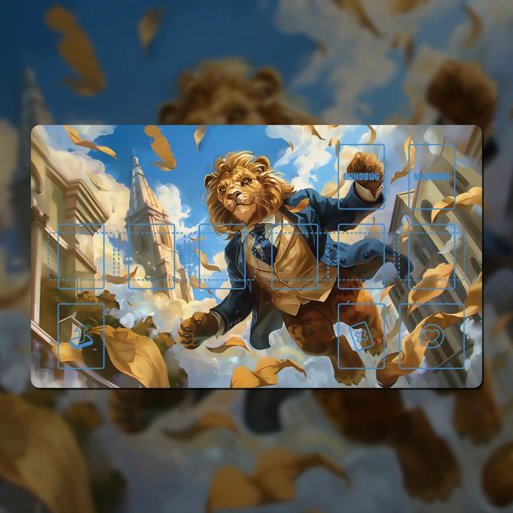 Dandy Lion playmat for Mindbug