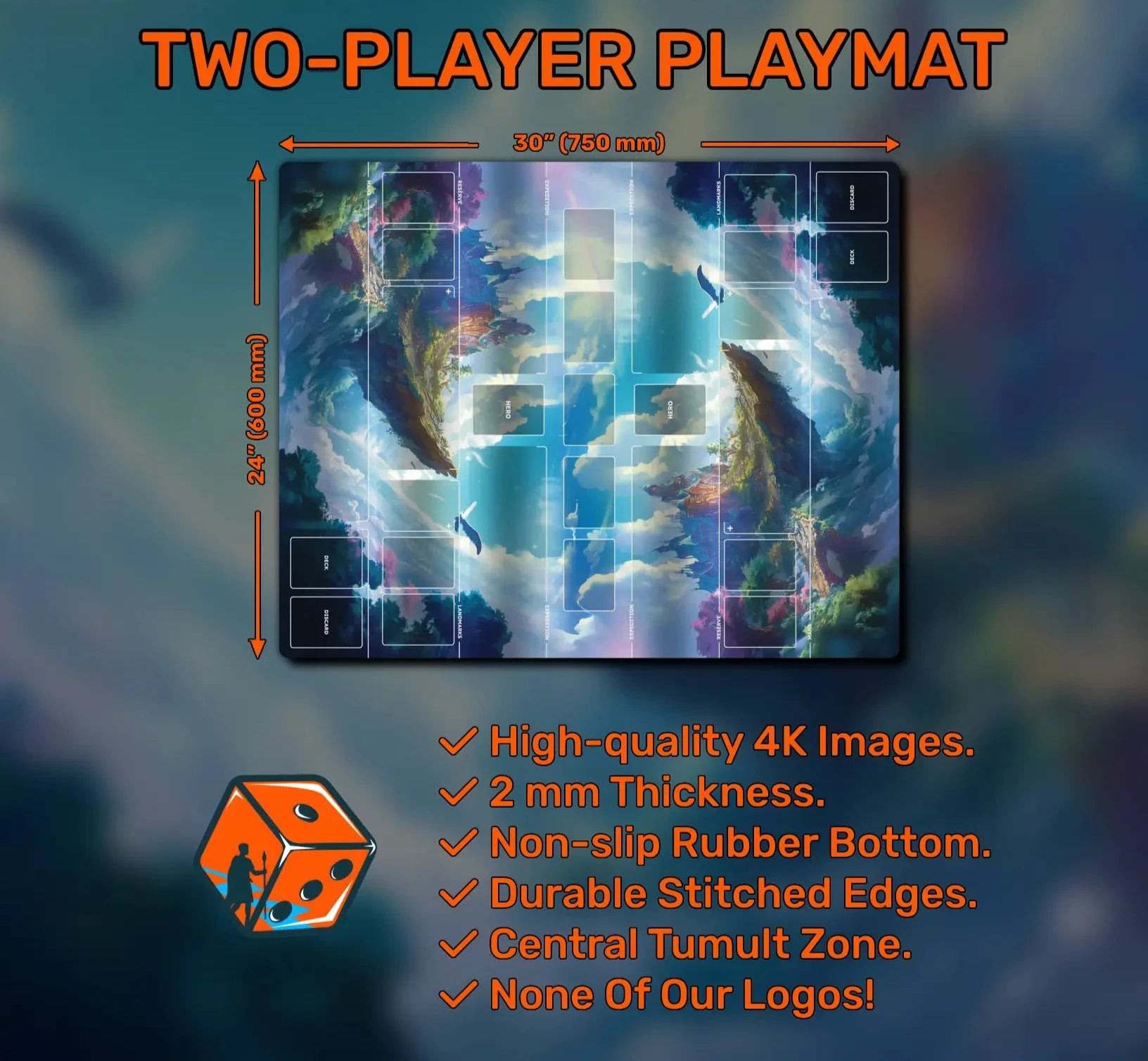 TCG Play mat Informational Two-Player