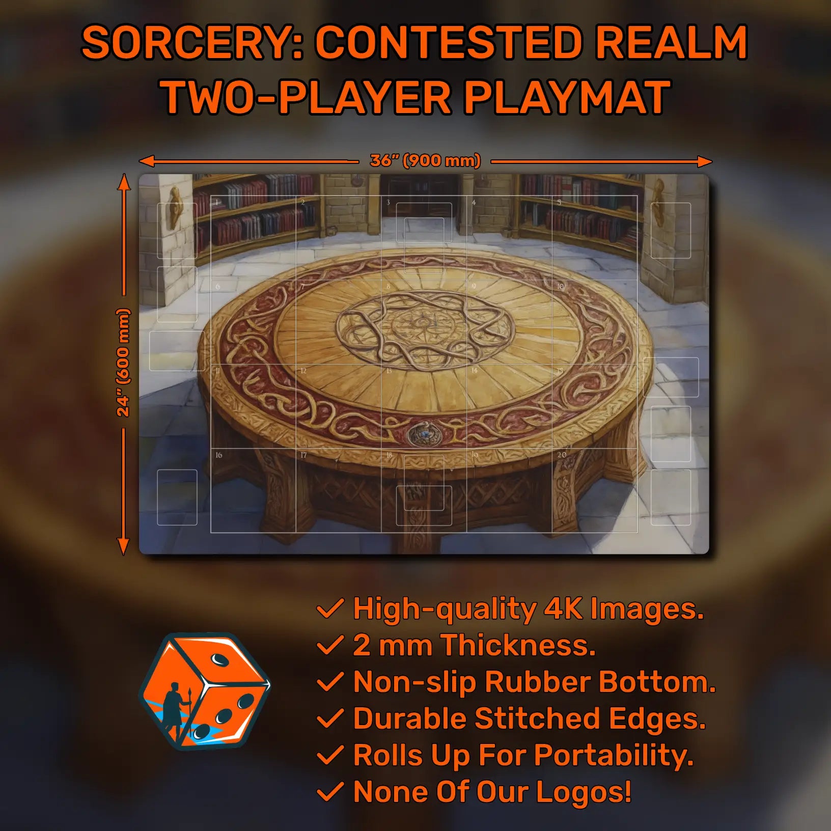 Sorcery: Contested Realm two-player playmat, Round Table, 36x24 in (900x600 mm)