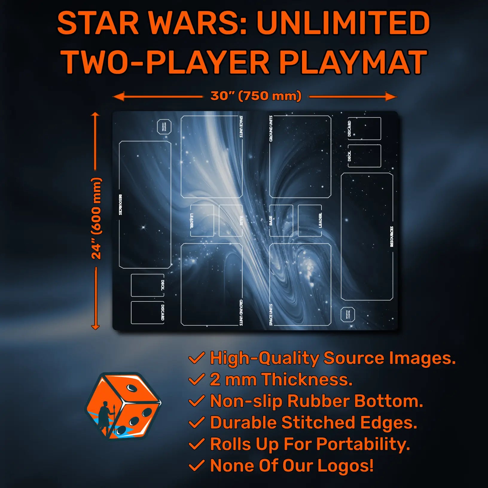 Star Wars: Unlimited two-player playmat, Vigilance, 30" x 24" (750 x 600 mm)