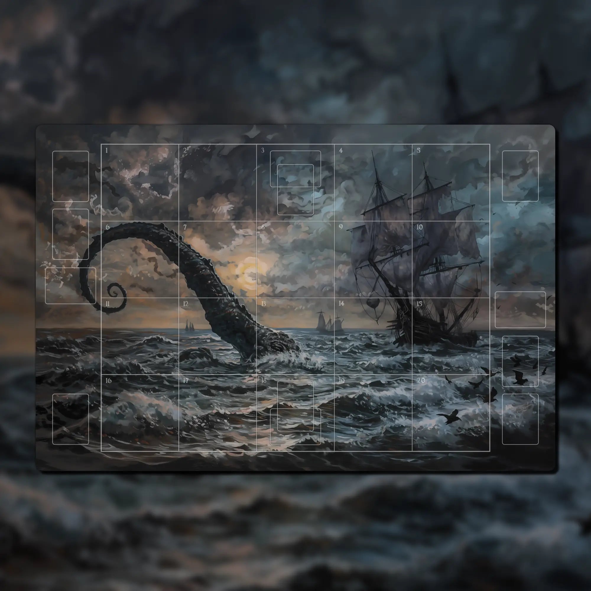 Sorcery: Contested Realm two-player playmat, Fear the Deep, 36x24 in (900x600 mm)